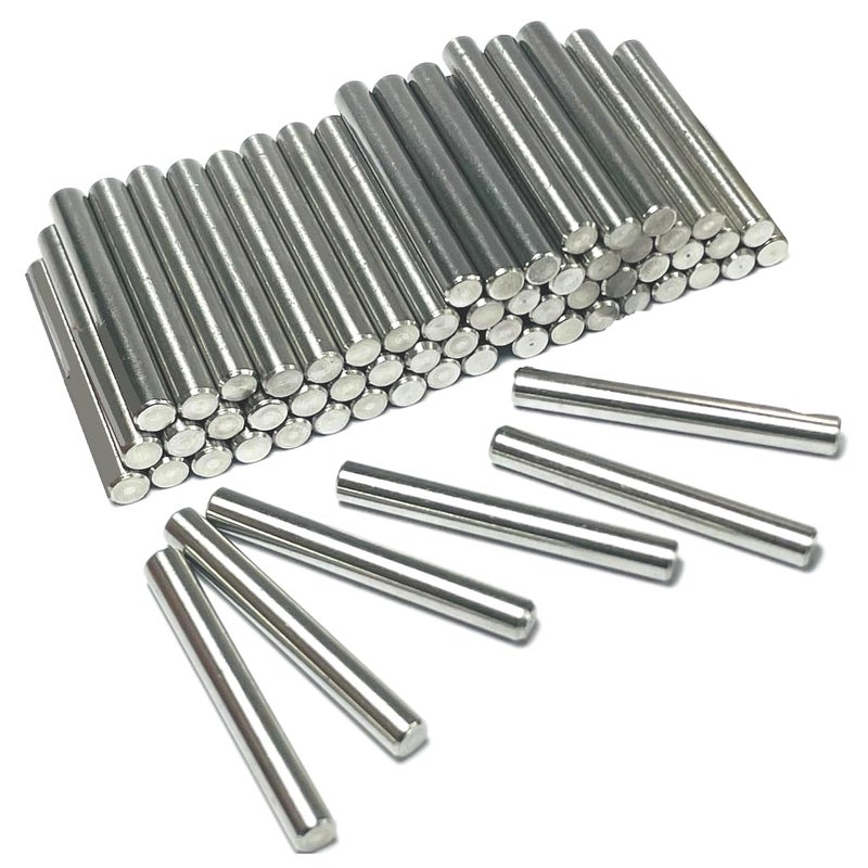 ZDingTech 64pcs 5mm x 40mm Dowel Pins Metal Dowel pins M5 5mm Shelf Pegs,Support Shelves,5mm x 40mm Metal Rod.304 Stainless Steel Wood Bunk Bed pegs (5 x 40mm) - Image 1